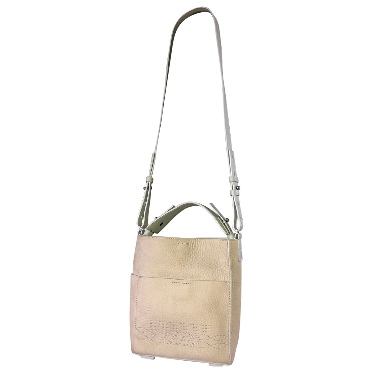 Crossbody bag All Saints Beige in Suede 